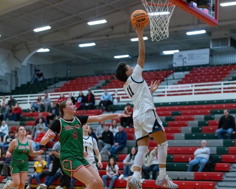 Joslynn James of Sterling High School shoots a layup during the IHSA Class 3A Girls Basketball Regionals in Sellett Gym on February 6, 2026 at LaSalle-Peru High School.