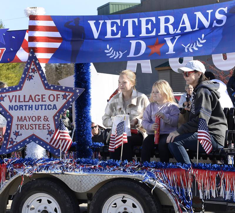 The village of North Utica float was ready to toss out treats Sunday, Nov. 6, 2022, during the Veterans Day Parade and Air Show.