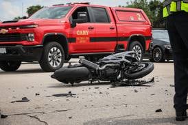 Man hospitalized after Cary motorcycle crash