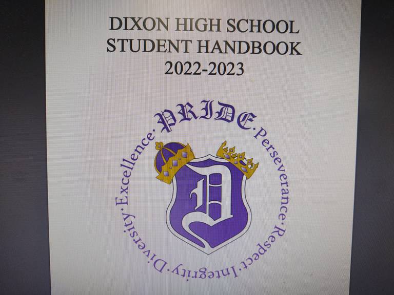 Online version of the Dixon High School student handbook for 2022-23 school year.