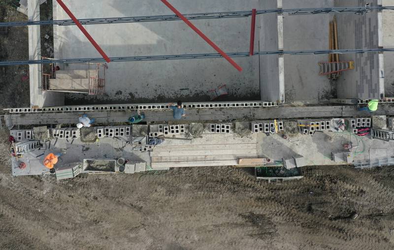 Crews with Vissering Construction build a 14,000 square-foot addition to the west side of Northwest School on Tuesday, Nov. 7, 2023 in La Salle. The addition will hold eight new classrooms including early childhood and kindergarten. The district was awarded $3.2 million State of Illinois as part of the Early Childhood Construction Grant program. The grant program is part of Governor JB Pritzker's Rebuild Illinois capital plan. Vissering Construction and BCA Architects in Ottawa are the contractors working at the site. The new addition is scheduled to be completed for the 2024-2025 school year.