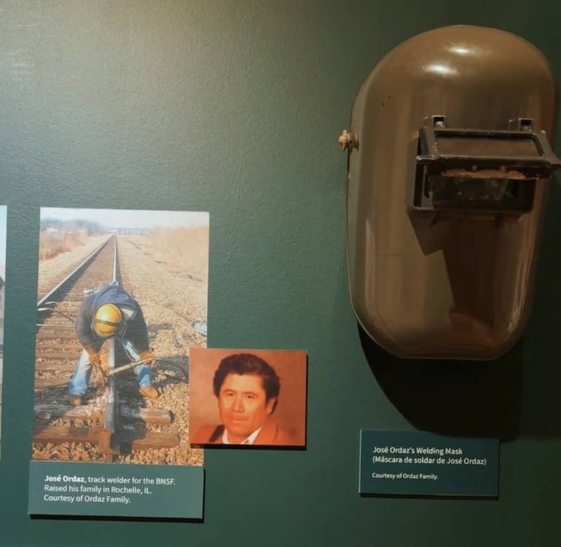 José “Carlos” Ordaz, a longtime Rochelle resident and Burlington Northern Santa Fe (BNSF) Railway worker of 30 years, was recently featured along with Rochelle in the Rieles y Raíces exhibit at the National Museum of Mexican Art in Chicago.