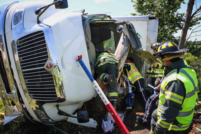 One man was airlifted to Javon Bea Hospital in Rockford following a crash near Marengo Thursday.