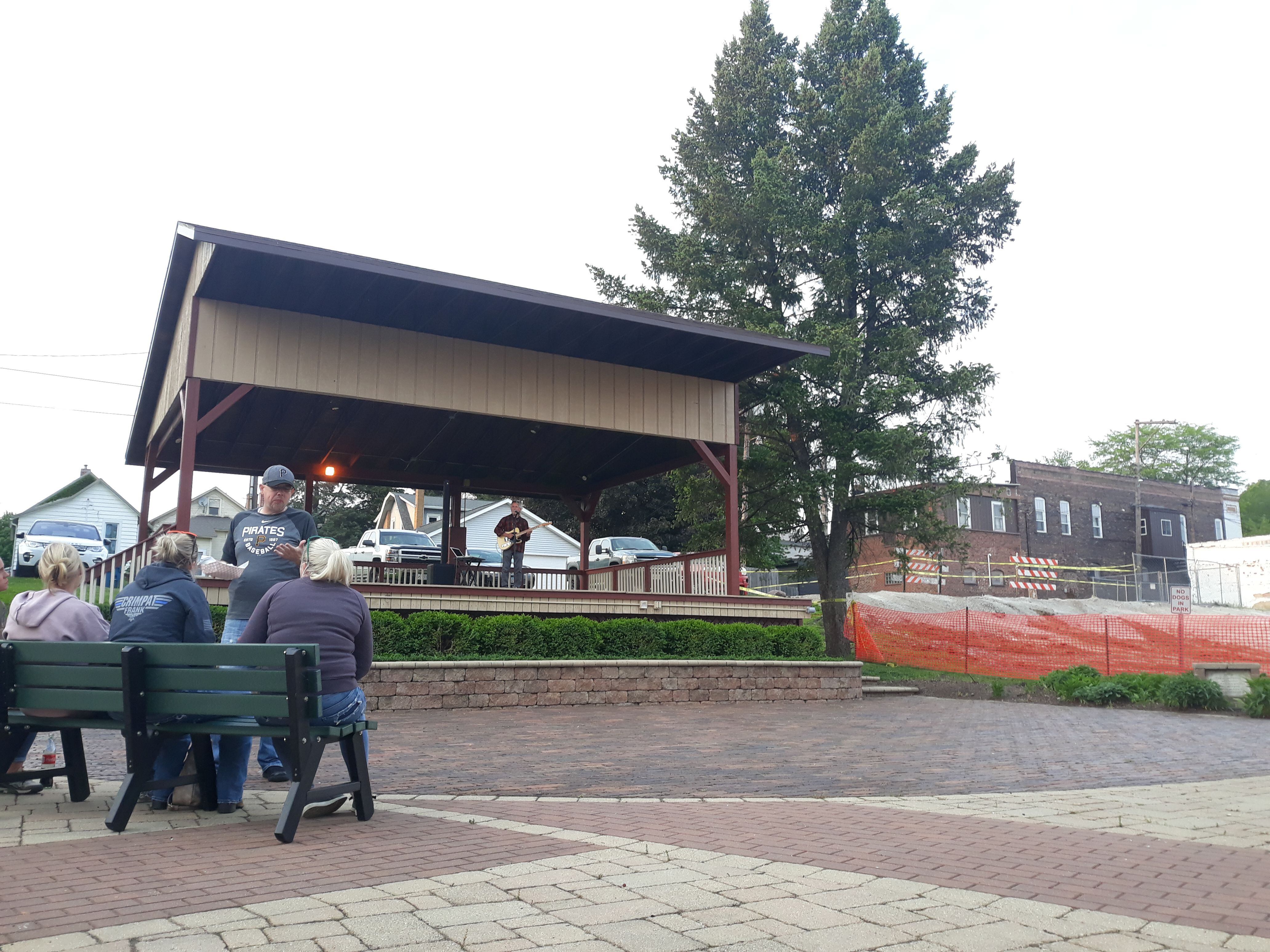 Darrell Data performs on the Mini Park stage Friday, May 19, 2023, during the first Friday Night Market in downtown Spring Valley.