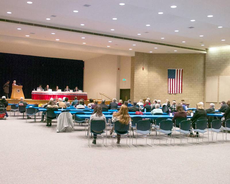 Community members come out to listen to District 4 and 5 Candidates during Saturday's Wheaton and Glen Ellyn League of Women Voters and Wheaton and Western DuPage Chambers of Commerce Candidates Forum.