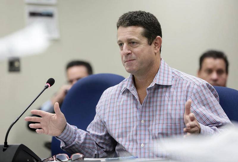 Will County Coroner Pat O'Neil addresses the County Board's Public Health & Safety Committee Thursday, Nov. 3, regarding the record-breaking opioid overdose deaths in Will County. Nearly 60 people have died because of the epidemic.