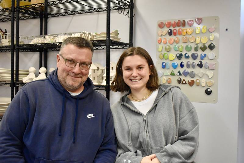 Lauren Engels and father Matt Engels are the new owners of Ceramic Art Cafe in downtown La Grange.