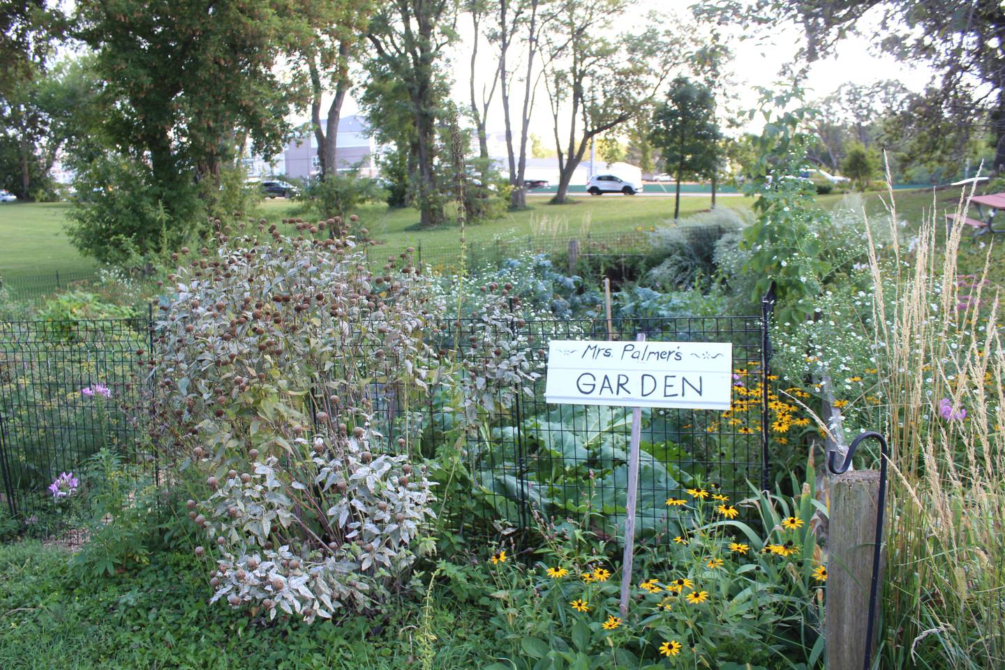A garden at the Colonel Palmer House in Crystal Lake created by the Green Gate Garden Club.