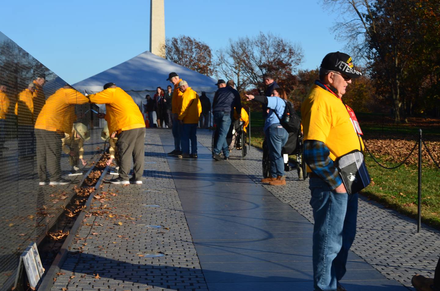 The Honor Flight of the Quad Cities were witness to an event that only occurs once every five years – the Reading of the Names at The Wall. The entire reading takes 63 hours over four days, with hundreds of volunteers reading the names aloud. This year marks the 40th anniversary of The Wall.