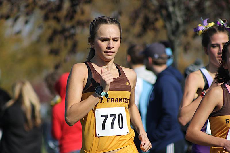 Morris graduate Sabrina Baftiri earned many individual honors while helping lead the University of St. Francis women's cross-country team to three NAIA top four-finishes in her career.