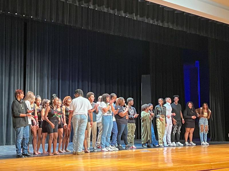 Plainfield South High School Black History Month Showcase performs take a bow at the 2023 show. This year's event will include a community performance of "Lift Every Voice and Sing."