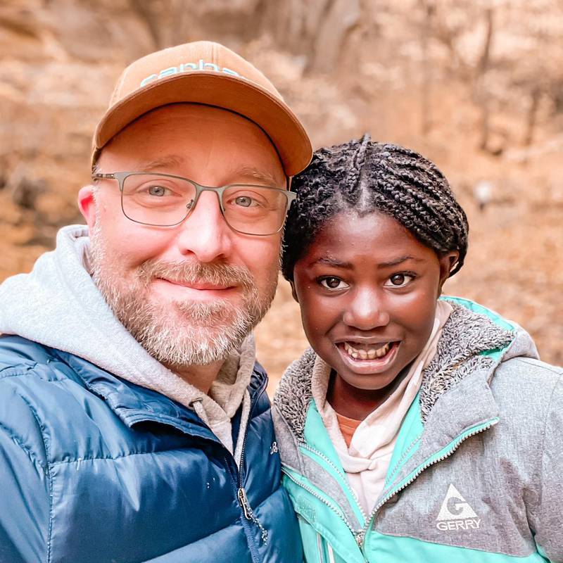 Rep. Jed Davis (R-Yorkville) with his adoptive daughter Genevieve.