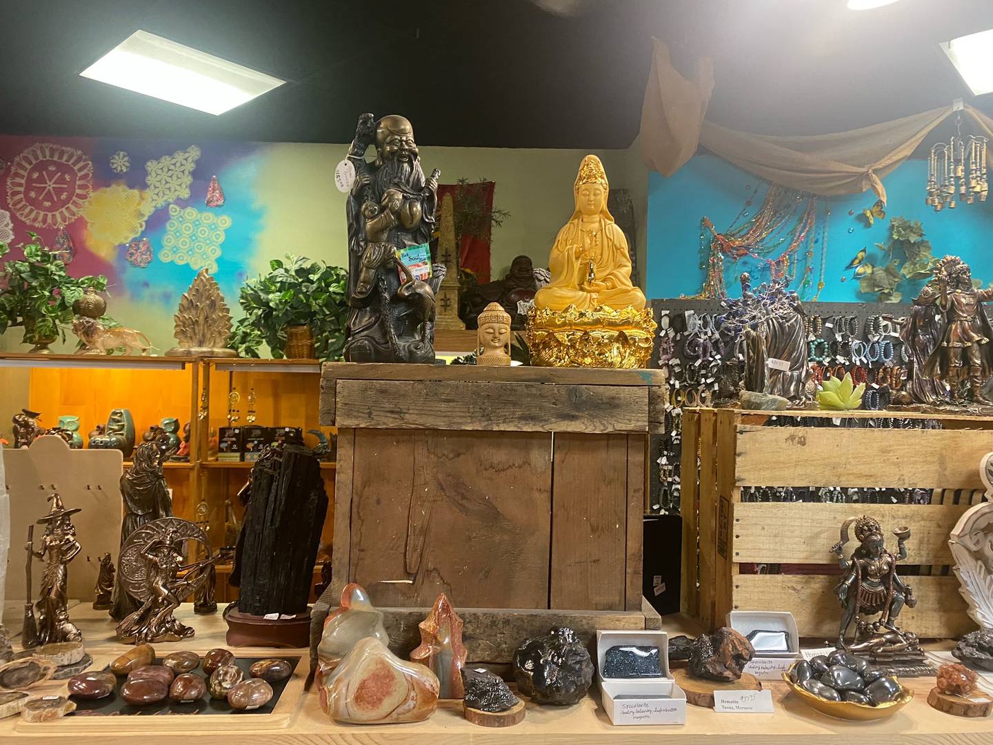 “We offer an eclectic mix of cultural gifts, stemming from clothing to jewelry to statuary to crystals and items from all over the world. I have stuff from literally almost every country,” Lee said.