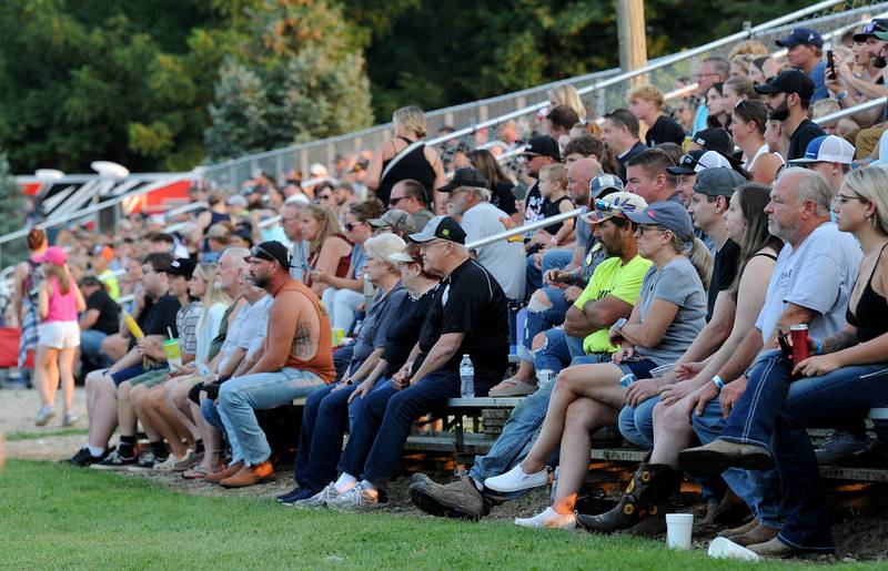 Although the tractor pull competition was delayed an hour due to rain, a large crowd still showed up during the Kendall County Fair in Yorkville on Friday, Aug. 2, 2024.