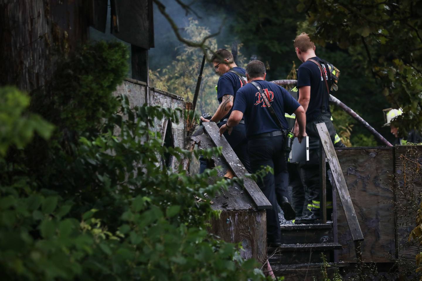 A fire at a vacant commercial structure Friday, July 15, 2022, in Algonquin caused two firefighters to need treatment.