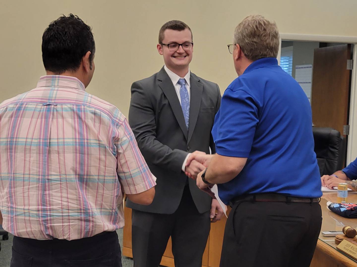 Maurivio Silvestri was sworn into the Elburn Police Department Monday, July 15. He has an associate's degree in criminal justice and will complete several training programs.