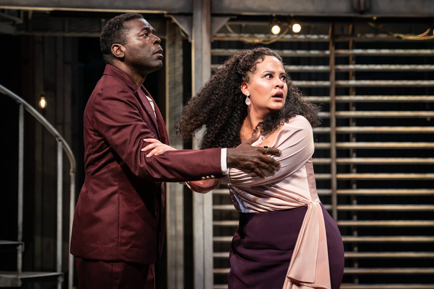 Chiké Johnson & Alys Dickerson in "Hamlet" at APT.