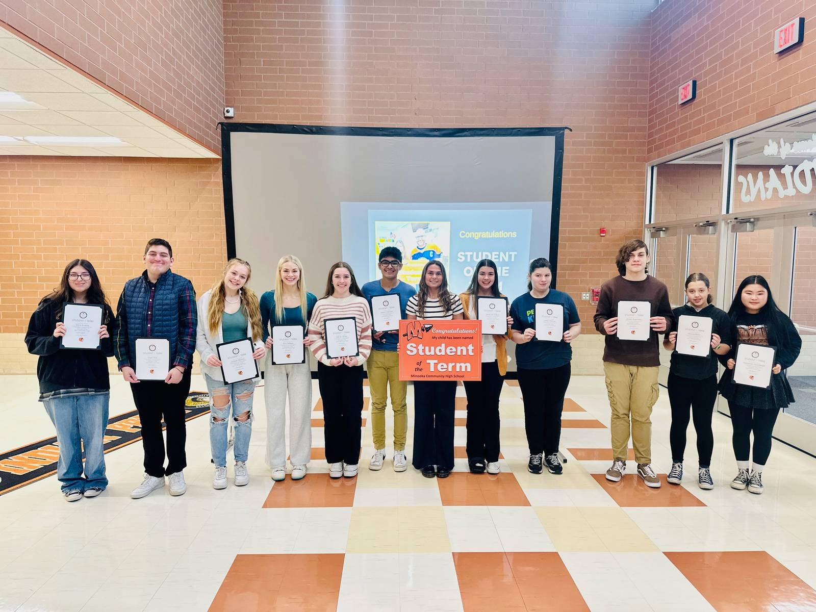 Minooka High School recognizes Student of the Term honorees for second