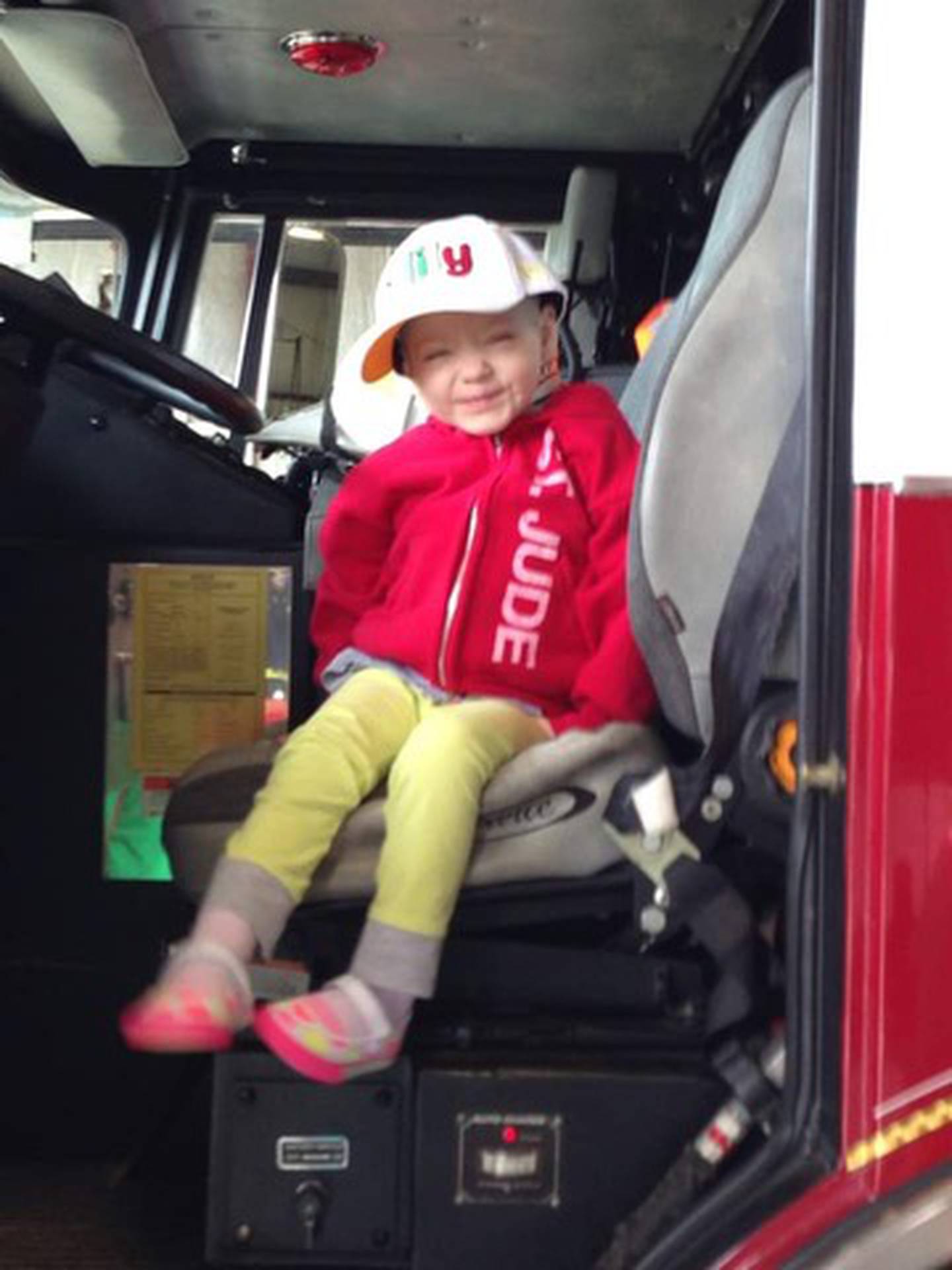 Lily Rosploch, who passed away in 2015 at age 5, always loved riding fire trucks.