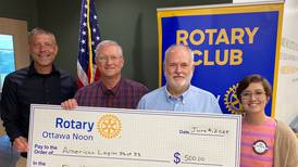 Ottawa Noon Rotary Donates $500 to Ottawa American Legion Post 33