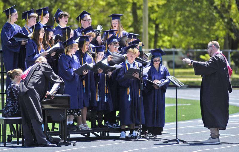 The SHS Senior Choir performs. The Sterling Class of 2025 Commencement Ceremony was held on Sunday, May 18, 2025 at Roscoe Eades Field in Sterling.