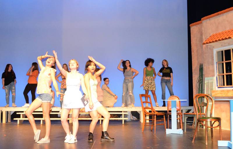 Woodstock North High School’s auditorium will transform into the Greek Islands over the next few weekends as students from both Woodstock and Woodstock North high schools perform the Broadway hit “Mamma Mia.”