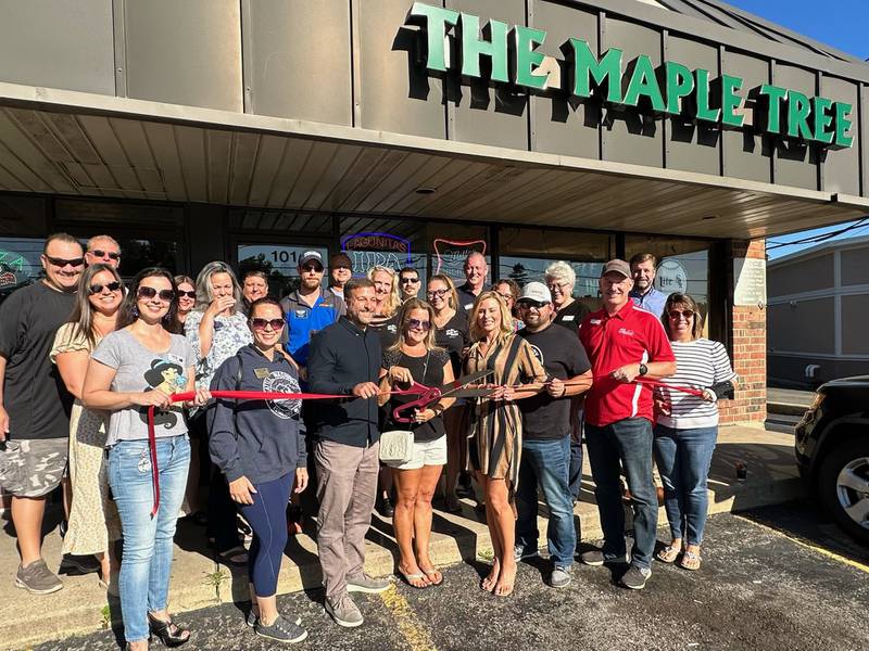 The Maple Tree Tap recently celebrated new owners Dillon and Michelle Streit and their partners Brian and Jodie Atkins with a ribbon-cutting ceremony on August 31, 2023