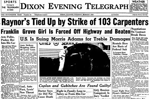 March 7 historical covers: Raynor’s Tied Up by Strike of 103 Carpenters