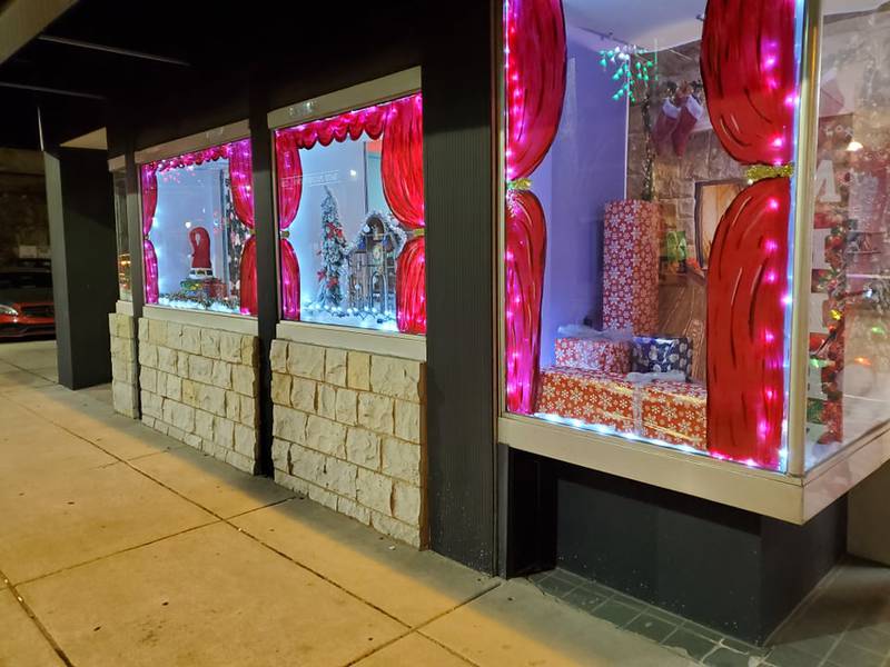 Downtown Joliet at night before the holidays is filled with a quiet, peaceful holiday spirit, if you know where to look.