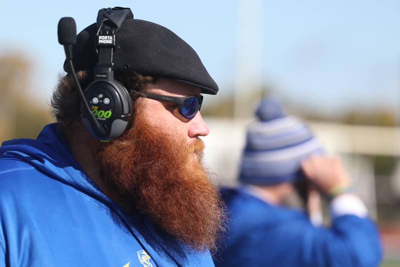 Joliet Central head coach Tom Hart during the game against Joliet West on Saturday.