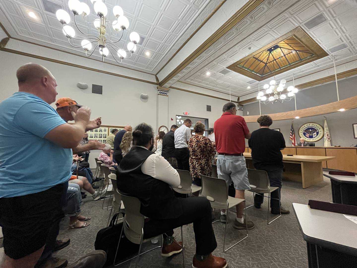 The residents of Wildcat Ridge subdivision who attended the city council meeting on Monday applaud their spokesperson Susan Buccola who made several points claiming the council "is not being transparent," she said.