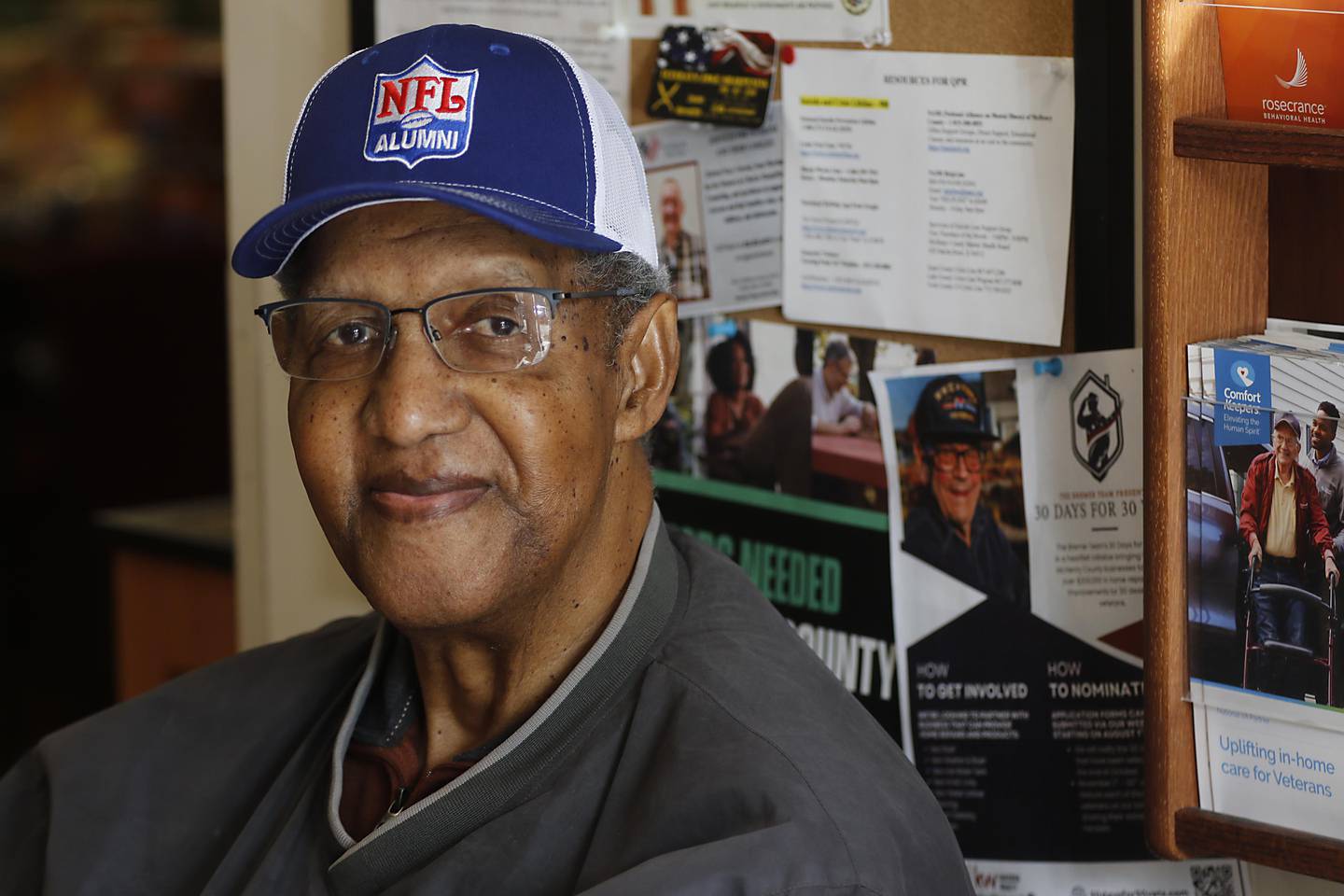 Phil Clark of Crystal Lake, who served in the U.S. Air National Guard and played in the NFL, is shown on Tuesday, Nov. 4, 2025, at Veterans Path to Hope in Crystal Lake.