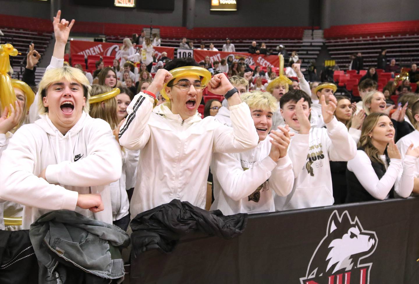 Sycamore fans cheer on their team during the First National Challenge Friday, Jan. 27, 2023, at The Convocation Center on the campus of Northern Illinois University in DeKalb.