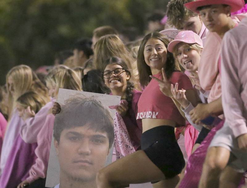 L-P fans pose for a photo while cheering on the Cavaliers on Friday, Oct. 17, 2025 at Howard Fellows Stadium.
