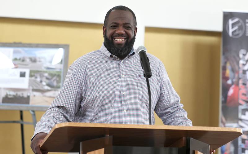 New Hope Missionary Baptist Church Pastor Joe Mitchell Friday, Feb. 24, 2023, at the church in DeKalb.