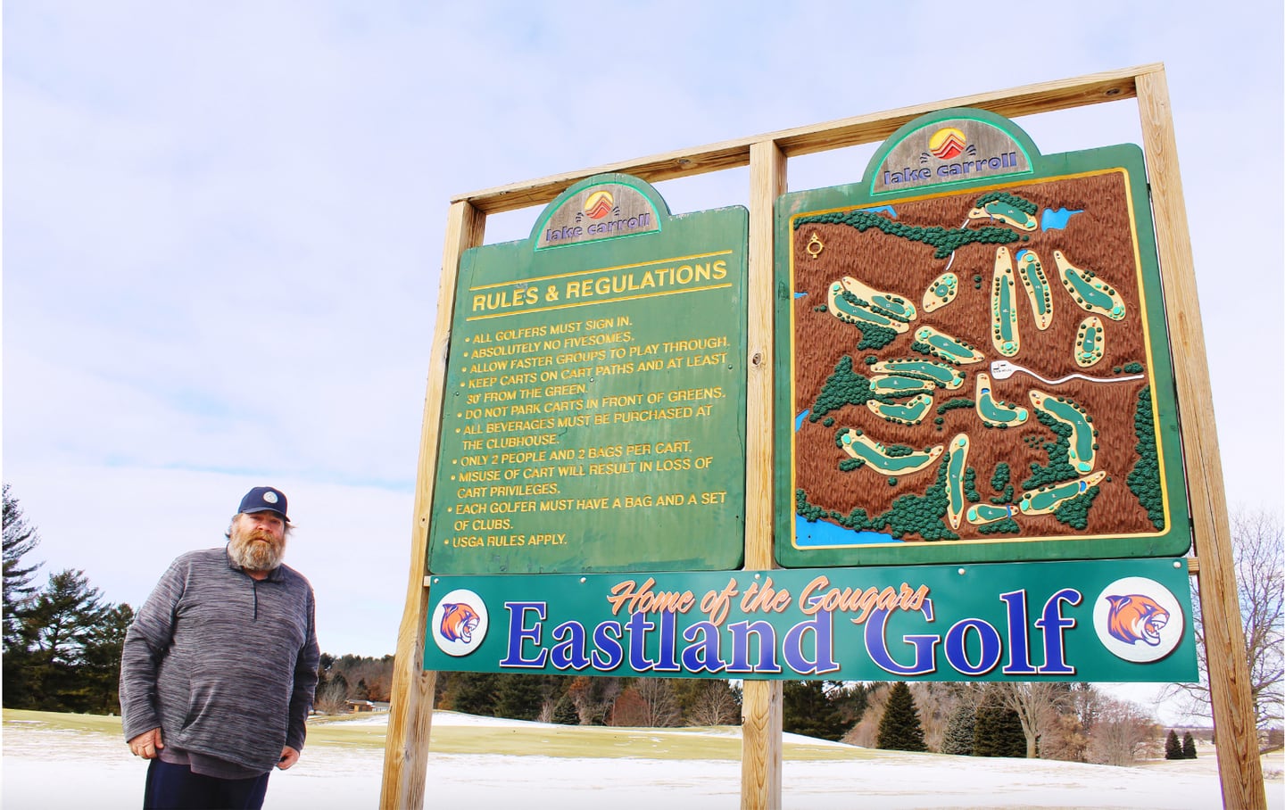 Even when Lake Carroll Golf Course is covered with snow, the work never stops for superintendent Tim Throop and his crew to get the course looking great for its golfers.