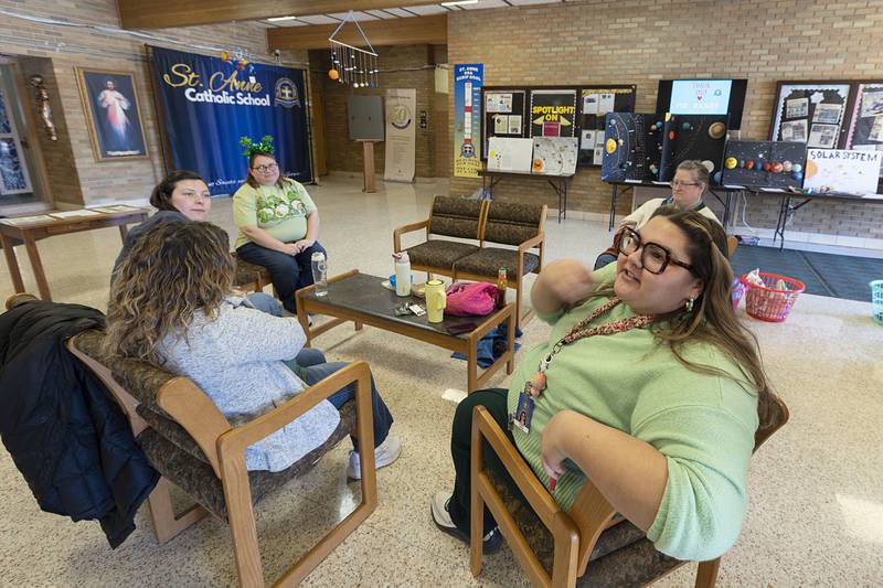 St. Anne’s School teacher Sydney Ybarra shares a list of wonderful characteristics she and her fellow teachers have come up with to describe their admiration for Principal Bilharz.