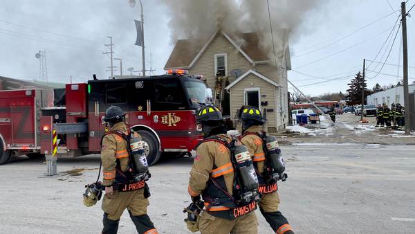 Photos: Firefighters battle DeKalb duplex blaze, frigid temperatures on Saturday