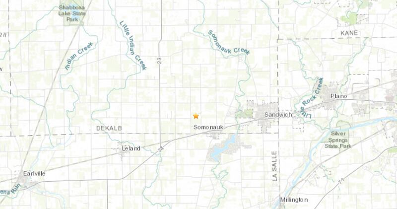 Some northern Illinoisans likely woke to a loud boom or their homes shaking shortly before 3 a.m. Monday, July 16, 2024, as an earthquake was recorded about a mile northwest of Somonauk, the U.S. Geological Survey reported. The 3.4 magnitude earthquake recorded at 2:53 a.m. was reportedly 6 miles in depth, according to the USGS.