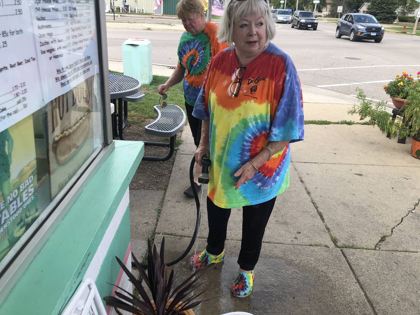 Mary Noonan, left, and sister Martha Johnson, have worked at or owned The Dari in Hebron for 53 years. Their last day, and the ice cream shop's. was Sunday, Sept. 18, 2022.