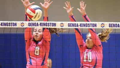 Photos: Genoa-Kingston volleyball hosts Volley for the Cure match against Oregon