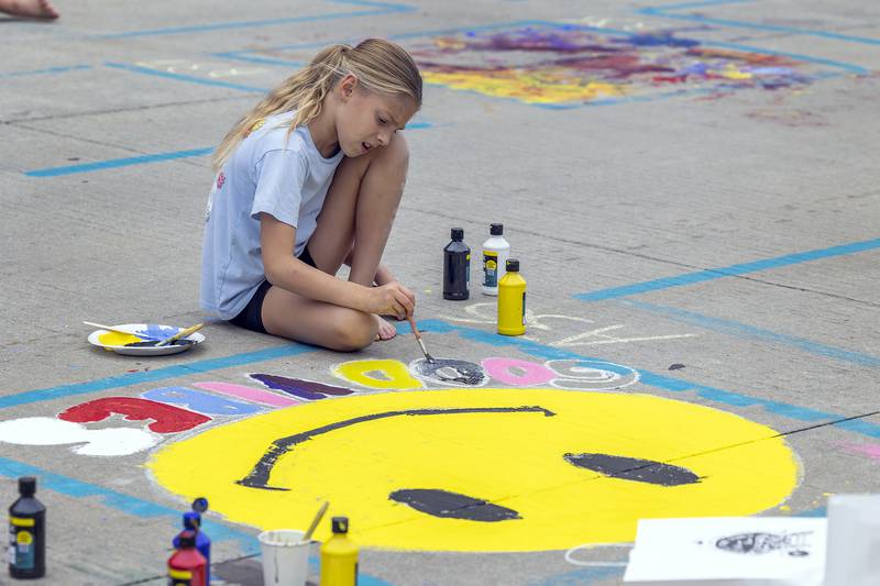 No bigger smile was seen at Morrison’s Paint the Town than the one created by Emma DeBoer, 9, Saturday, Sept. 20, 2025.