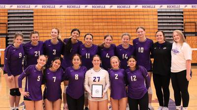 Rochelle JV volleyball team wins invite