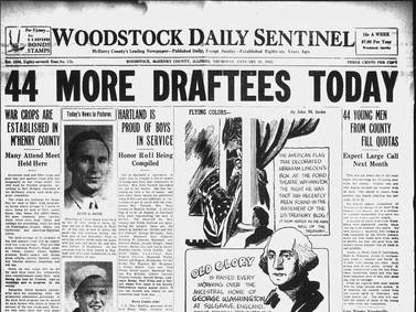 World War II draftees, the Challenger explosion and more historical covers for January 28