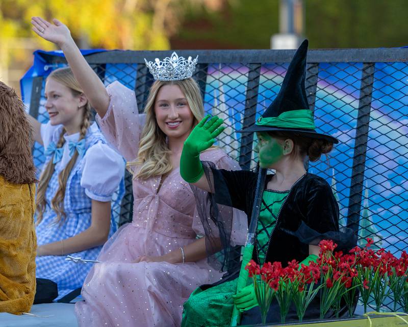 Paraders wave to kids at the annual Princeton Halloween Parade on Saturday, Oct. 4, 2025 on Main Street in Princeton.