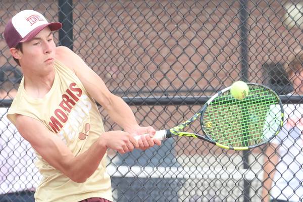 Morris’s Connor Barth wins third straight Class 1A singles tennis sectional championship
