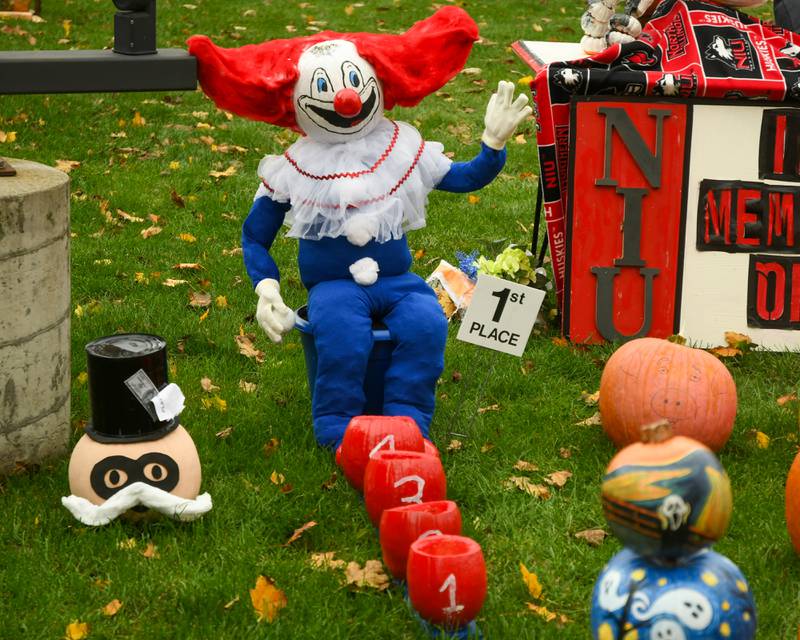 Brittni Brown took first in the adult category of Bozo the clown that was on display on Friday Oct. 27, 2023, held at the Sycamore courthouse lawn.