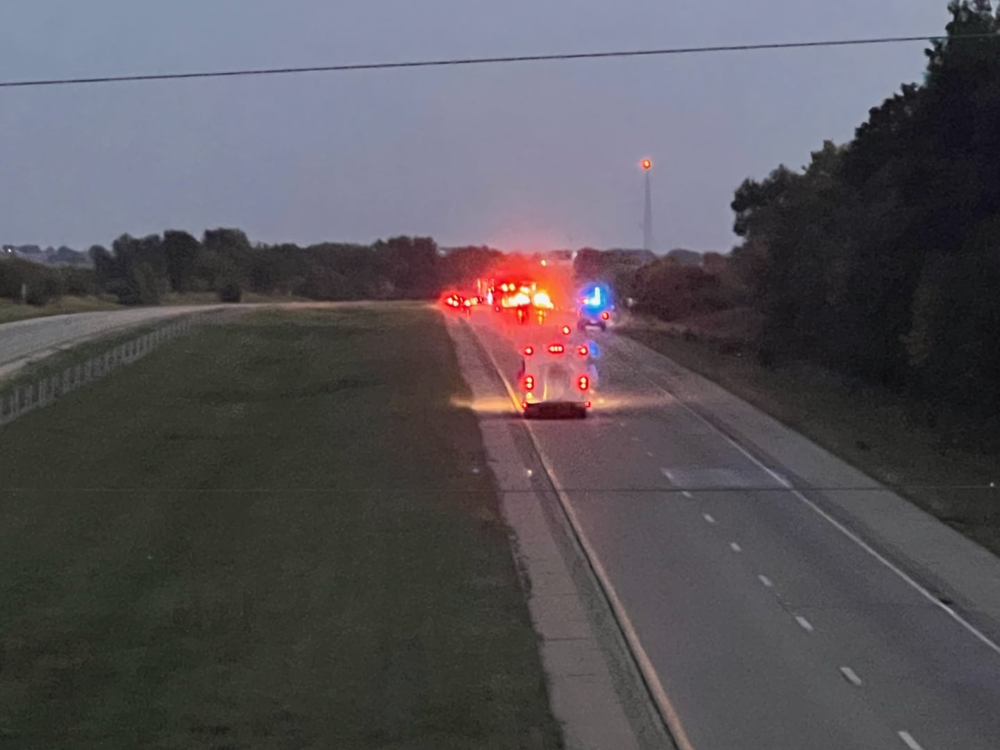 A van carrying four adults and 10 juveniles rolled over on Interstate 39 near Troy Grove on Saturday night, sending all occupants to local hospitals.