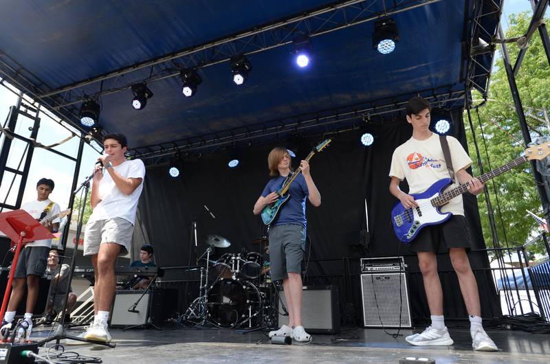 Bands including Hinsdale Music Studio performs the Taste of Westmont Saturday July 12, 2025.