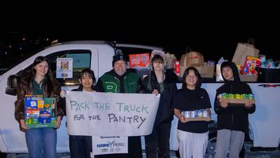 St. Bede, Hawk Auto kick off Lenten food drive with strong start